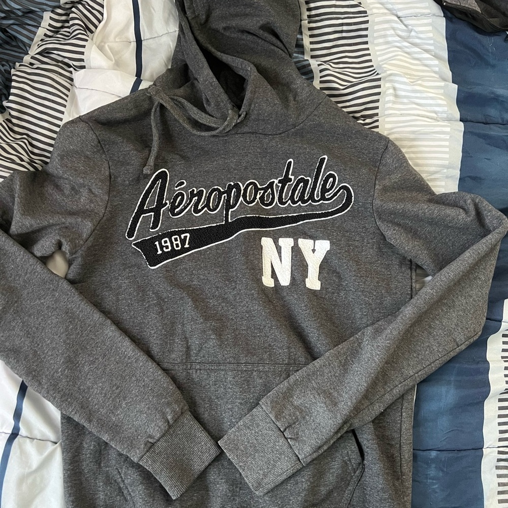 Aeropostale Gray Sweatshirt Hoodie Casual Style (Brand New)